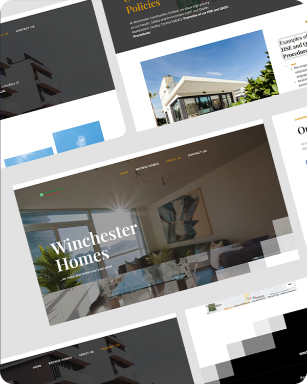 Winchester Homes — Real estate website built by Lustro Creatives